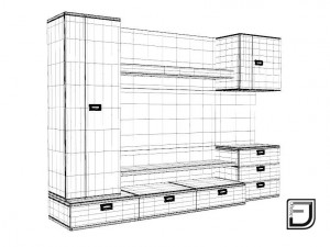 tv stand 9 3D-Modell