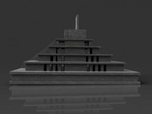 temple of the five floor building Modelo 3D