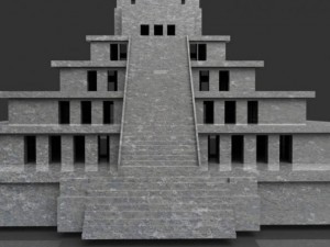 temple of the five floor building Modelo 3D