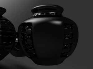 black mud vases 3Dモデル