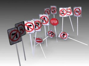 traffic signs 3D Model