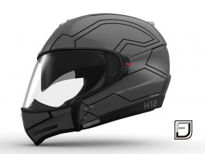 Grey Modular Helmet H12 Modelo 3D