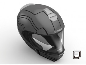 Grey Modular Helmet H12 Modelo 3D