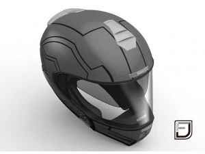 Grey Modular Helmet H12 3D Model