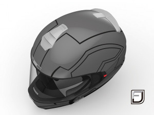 Grey Modular Helmet H12 Modelo 3D