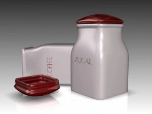 sugar and coffee containers 3D Model