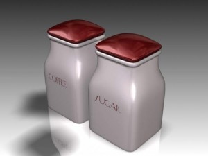 sugar and coffee containers 3D 모델