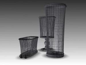 set of umbrella stand pot and magazine stand 3D Model