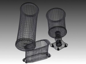 set of umbrella stand pot and magazine stand 3D 모델
