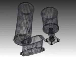set of umbrella stand pot and magazine stand 3D Model