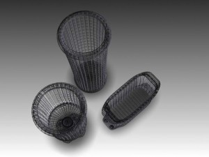 set of umbrella stand pot and magazine stand 3D 모델