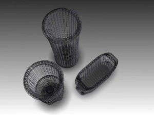 set of umbrella stand pot and magazine stand 3D Model