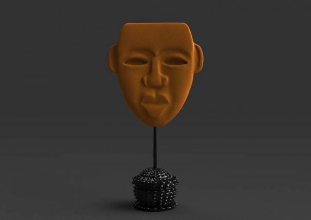 african mask 3D Модель .c4d .max .obj .3ds .fbx .stl .blend 