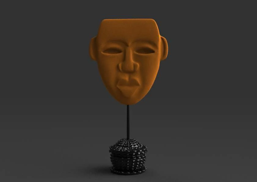 african mask 3D Model .c4d .max .obj .3ds .fbx .stl .blend 