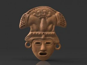 Beerdigung aztekische Maske 3D Modell