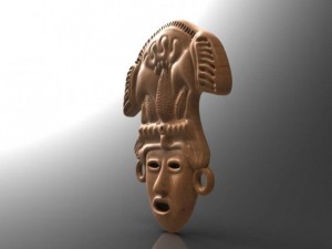 funeral aztec mask 3D Model