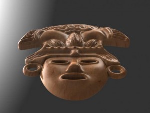 funeral aztec mask 3D Model