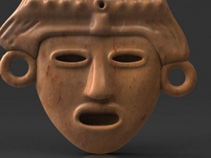 funeral aztec mask 3D Model