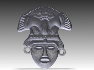 funeral aztec mask 3D Model