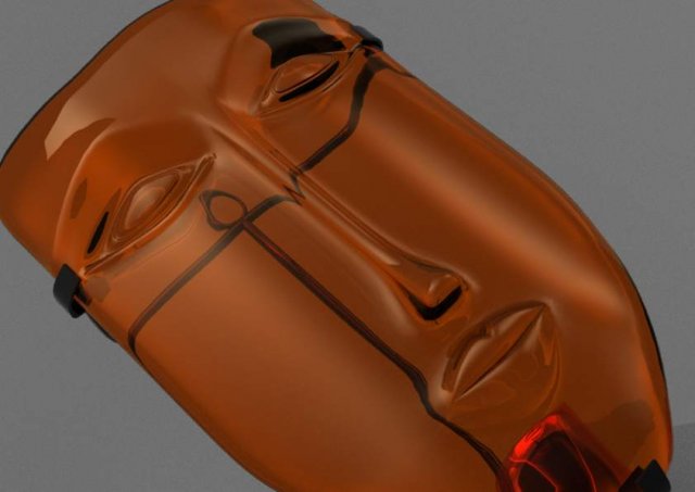glass mask with candle 3Dモデル .c4d .max .obj .3ds .fbx .stl .blend 