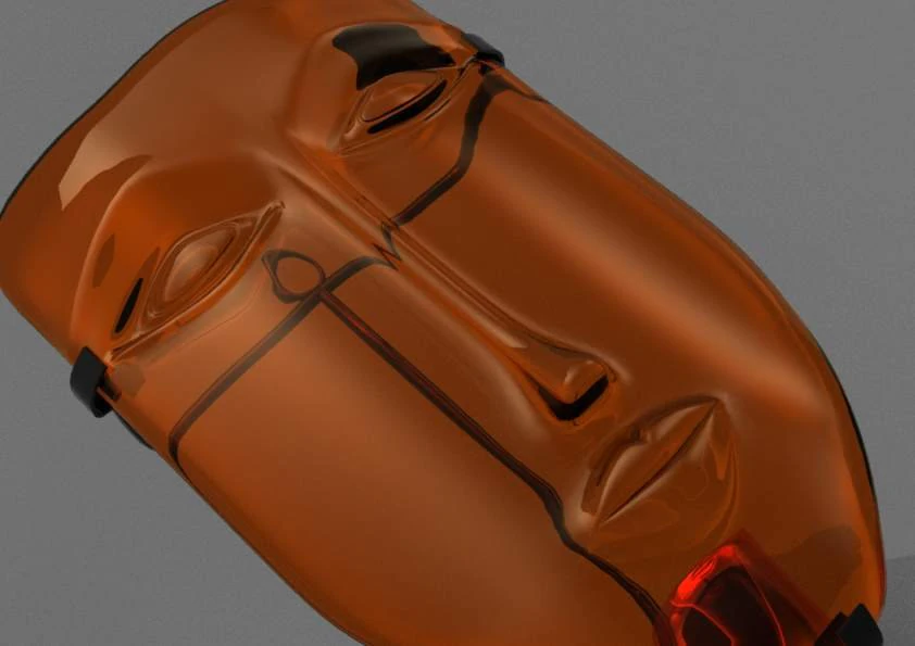 glass mask with candle 3D Model .c4d .max .obj .3ds .fbx .stl .blend 