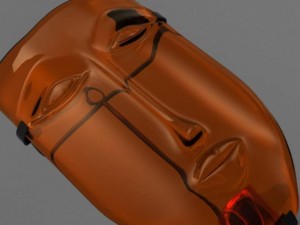 glass mask with candle 3Dモデル
