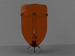 glass mask with candle 3D Model