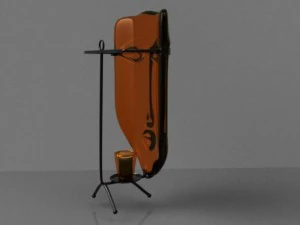 glass mask with candle 3D Model