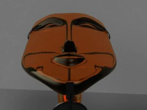 glass mask with candle 3D Model