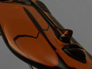 glass mask with candle 3D Model