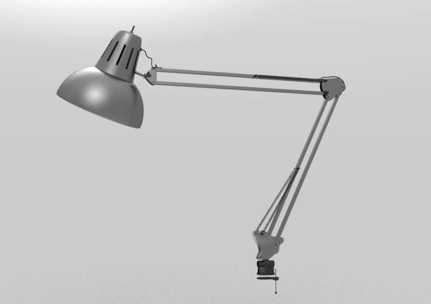 flexible desk lamp 3D Model .c4d .max .obj .3ds .fbx .stl .blend 