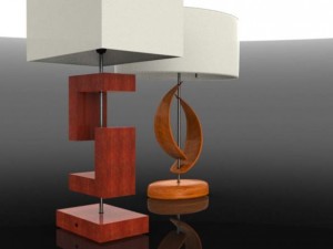 set of two lamps 3D Model
