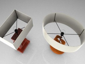 set of two lamps 3D Model