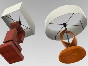 set of two lamps 3D Model