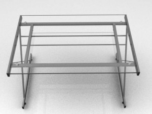 computer glass desk 3D Model