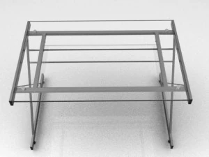 computer glass desk 3D Model