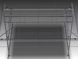 computer glass desk 3D Model