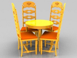 breakfast table 3D 模型