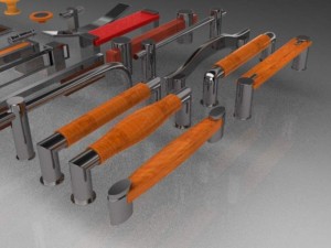 set of 35 furniture handles and knobs 3D Model