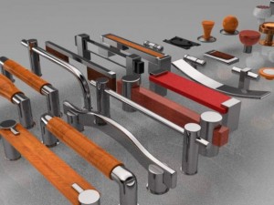 set of 35 furniture handles and knobs 3D Model
