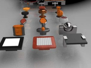 Set mit 35 M&ouml;belgriffen und -kn&ouml;pfen 3D Modell