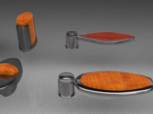 Set mit 35 M&ouml;belgriffen und -kn&ouml;pfen 3D Modell