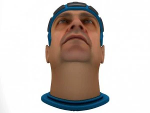 face with helmet 3D Model