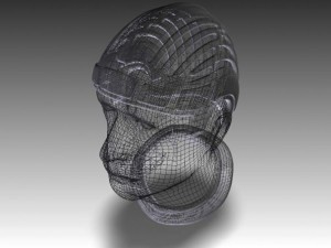 face with helmet 3D Model
