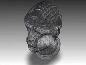 face with helmet 3D Model