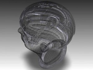 face with helmet 3D Model