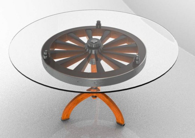 wheel table 3D Модель .c4d .max .obj .3ds .fbx .stl .blend 