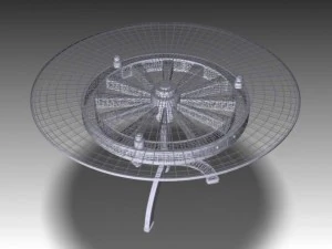 st&oacute;ł z kołami Model 3D