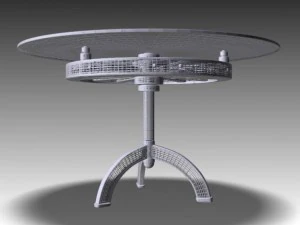 st&oacute;ł z kołami Model 3D