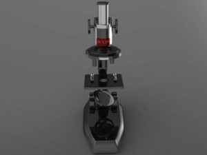 school microscope 3D Модель
